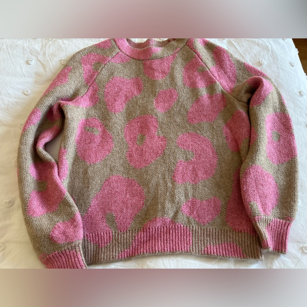 Lou & Grey Pink and Tan cozy Women's Sweater